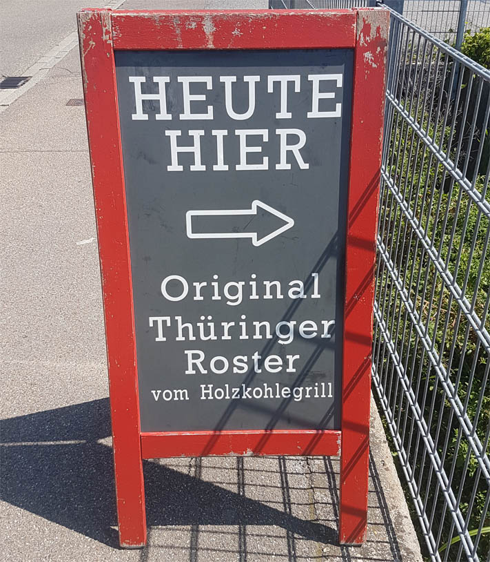 Heute bin ich hier mit meinem Stand